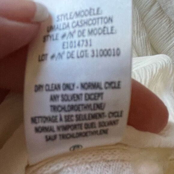 Theory Cotton High Low Tank w Opaque Ruffle - Picture 10 of 11